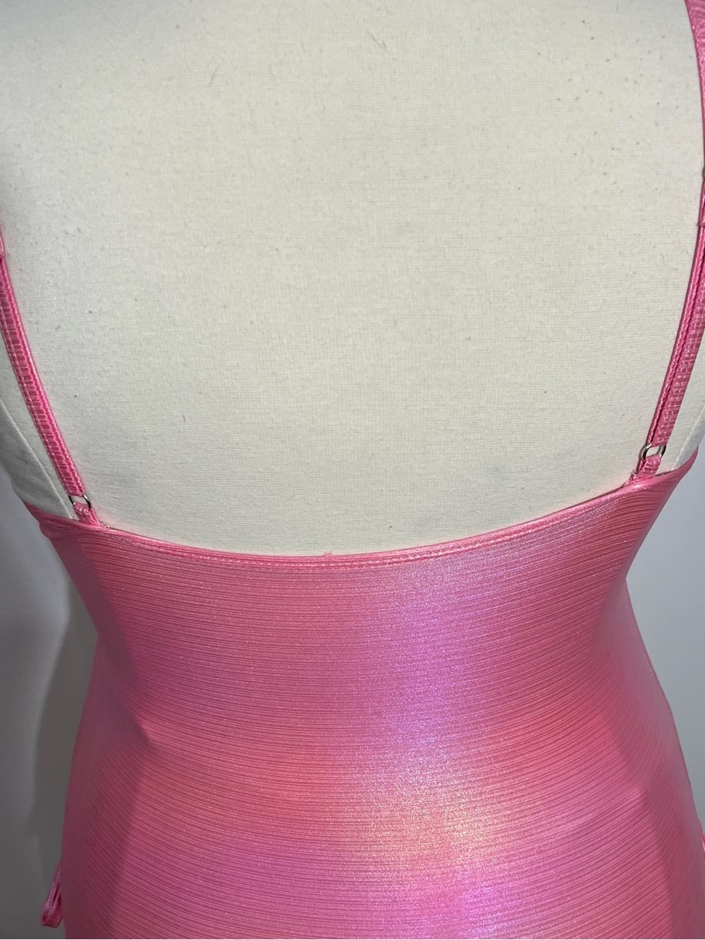 Hot Pink Drawstring Top & Sides Cut Out One Piece Swimsuit -- 0XL - Picture 6 of 11